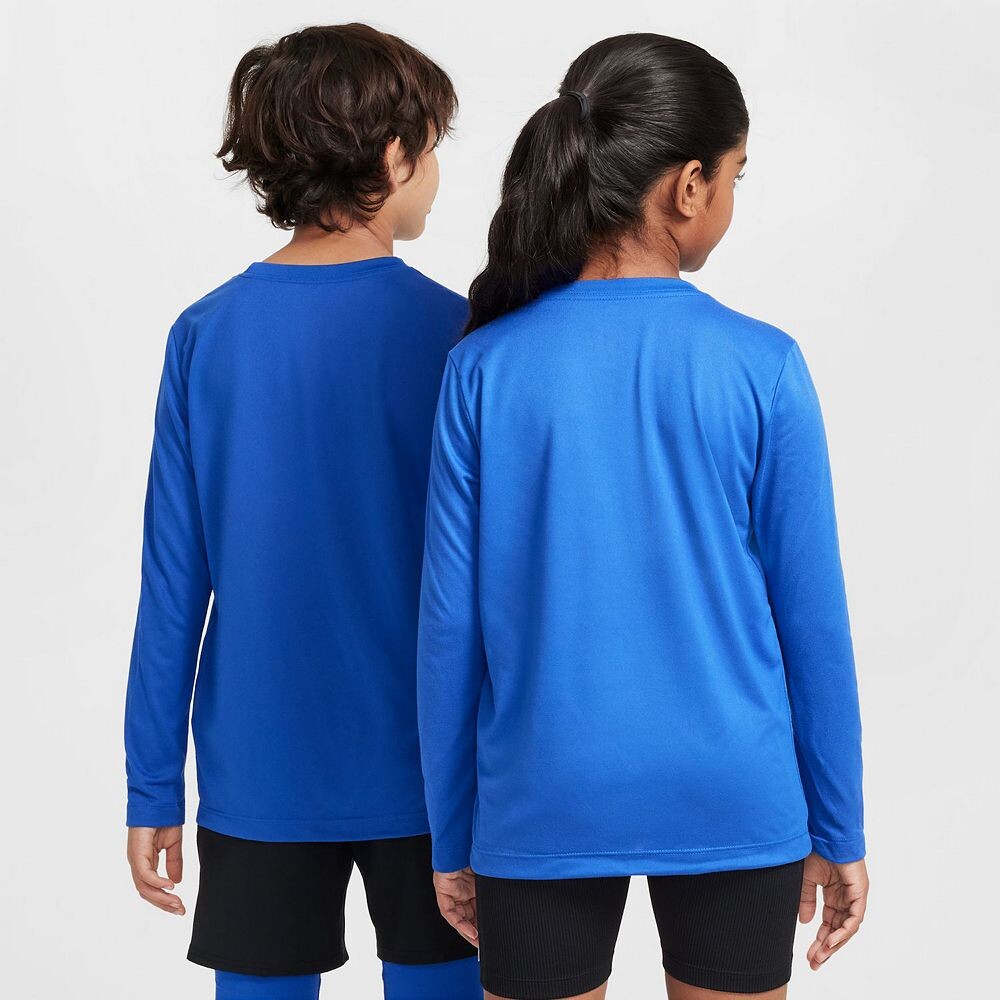 Детская футболка Nike Dri-FIT с длинными рукавами, белый — фото 2