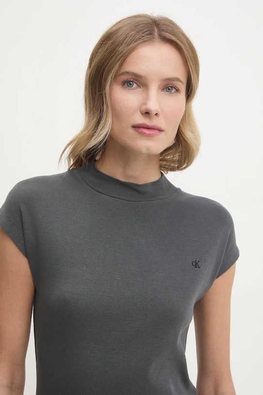 

Хлопковое платье Calvin Klein Jeans, серый
