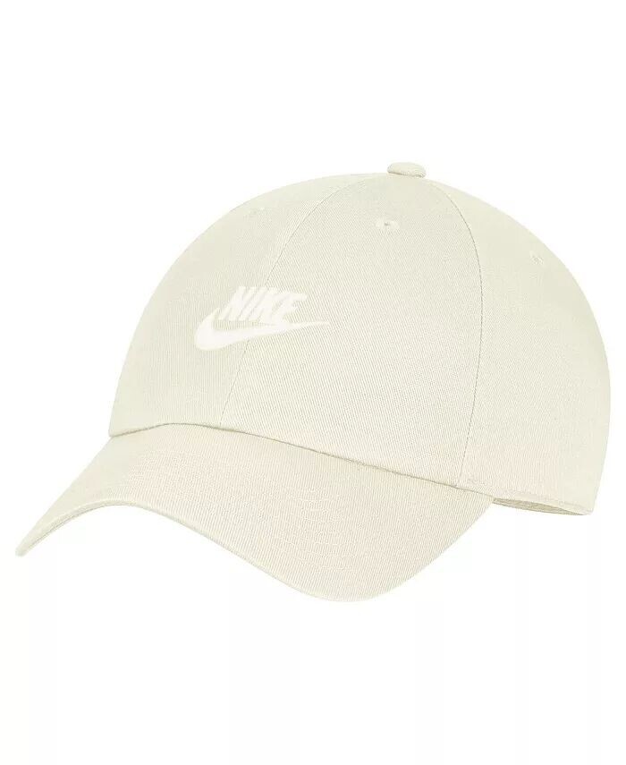 

Мужская и женская кремовая регулируемая шапка Futura Wash Club Nike, бежевый