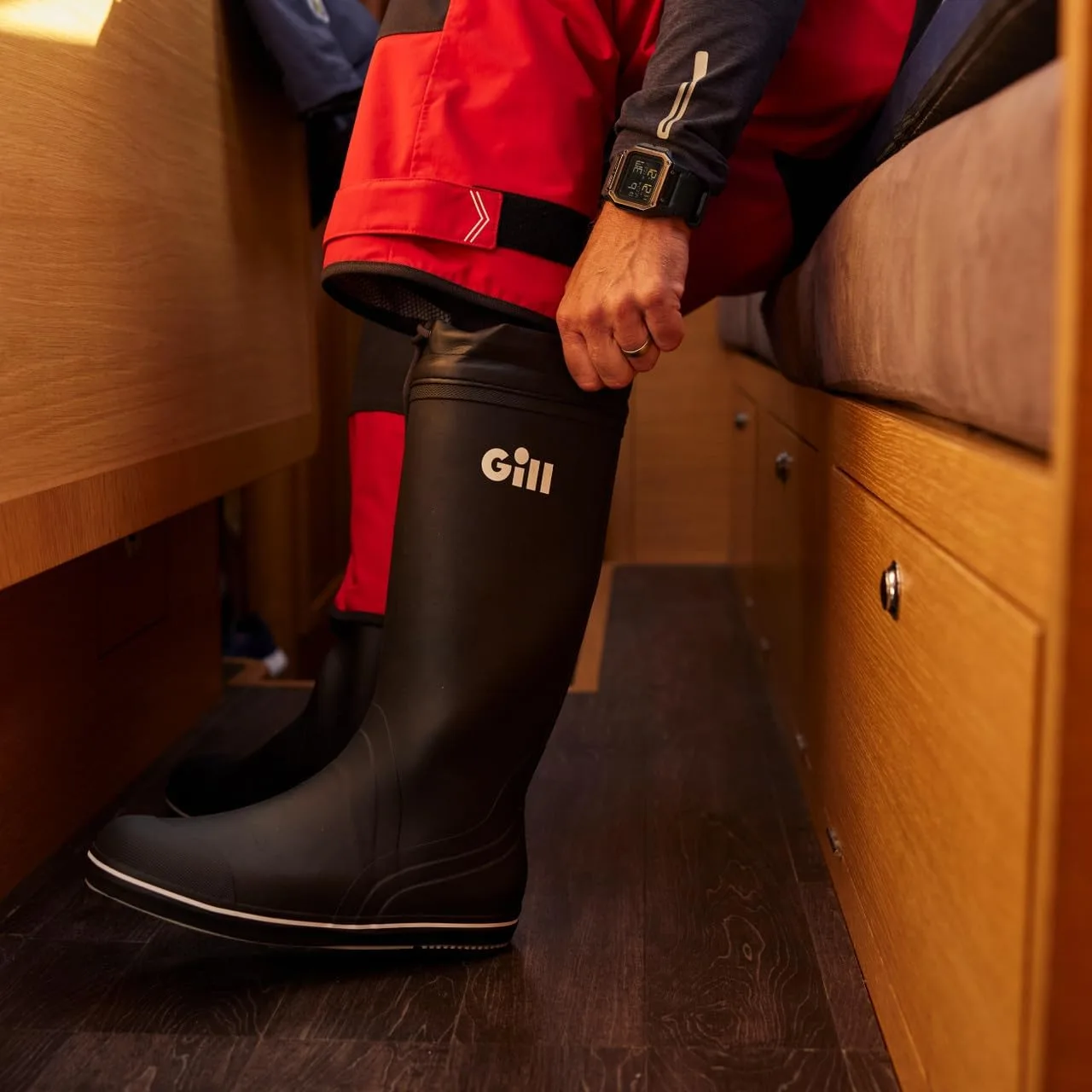 Высококачественные парусные ботинки Gill Tall Yachting Sailing Boots 918 - черные — фото 2