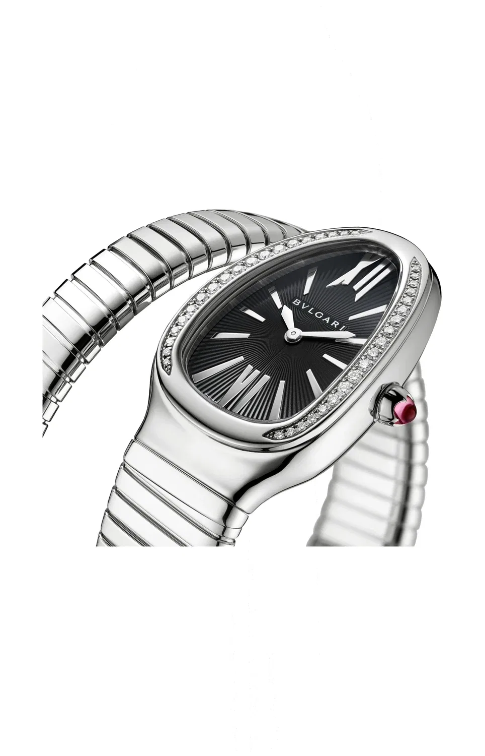 СЕРПЕНТИ ТУБОГАС КВАРЦ - SP35C3SDS.1T BULGARI, серебряный — фото 3