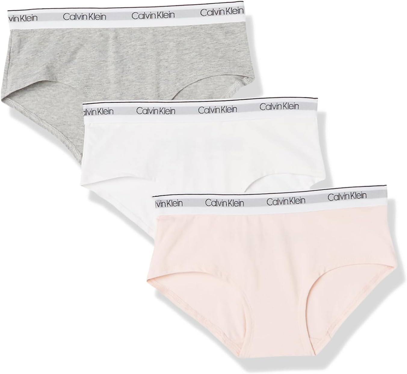 

Нижнее белье Calvin Klein Girls Hipster Panty, упаковка, 3-Pack Crystal Pnk/H Grey/White