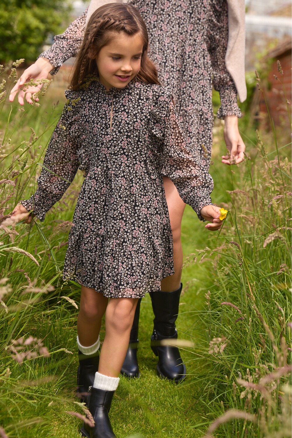 

Платье из шифона в стиле Morston Laura Ashley, черный