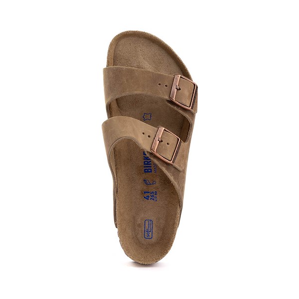 Сандалии Mens Birkenstock Arizona Soft Footbed Slide Sandal, цвет Tobacco — фото 2