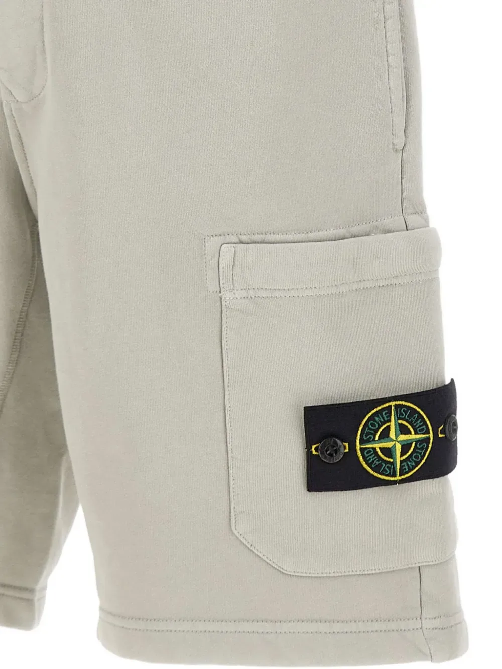 Хлопковые шорты с завязками Stone Island, бежевый — фото 4