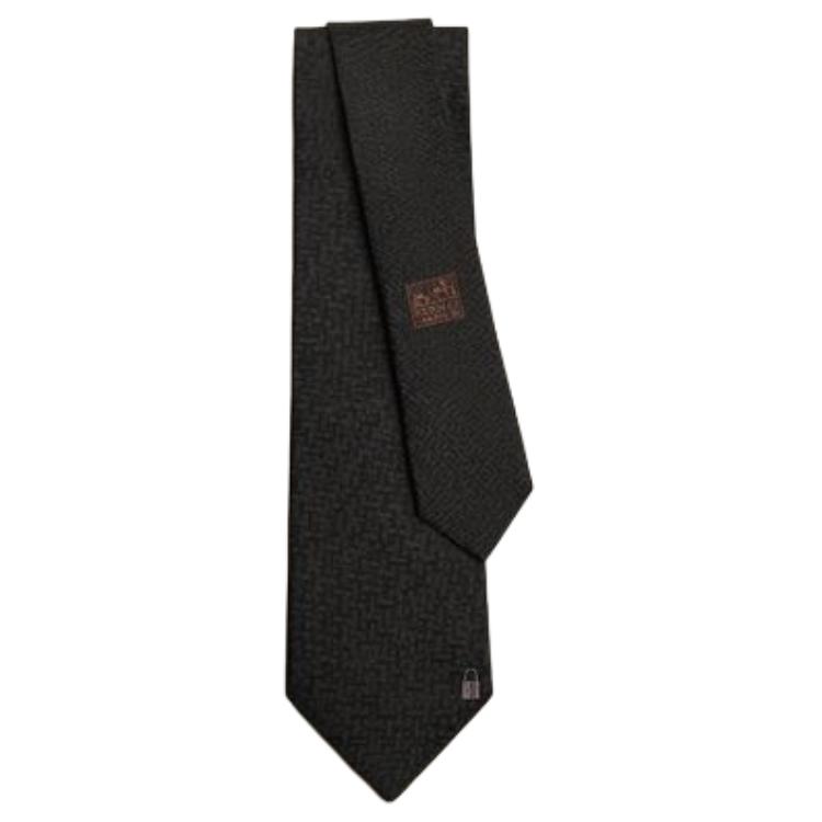 

HERMES Мужской шелковый галлет в разноцветном исполнении, Black