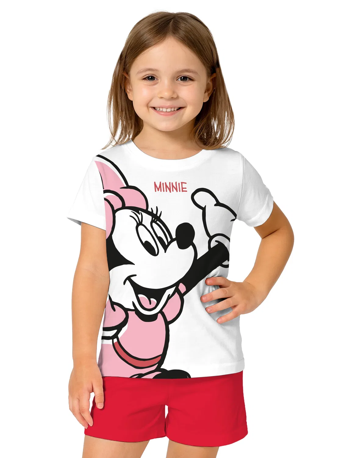 Пижама хлопковая Disney Minnie Mouse, красный/белый