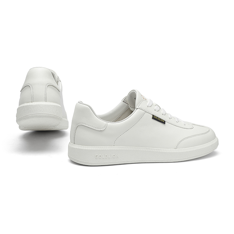 GOLDLION Мужские низкие скейтерские кеды белые, цвет White — фото 4