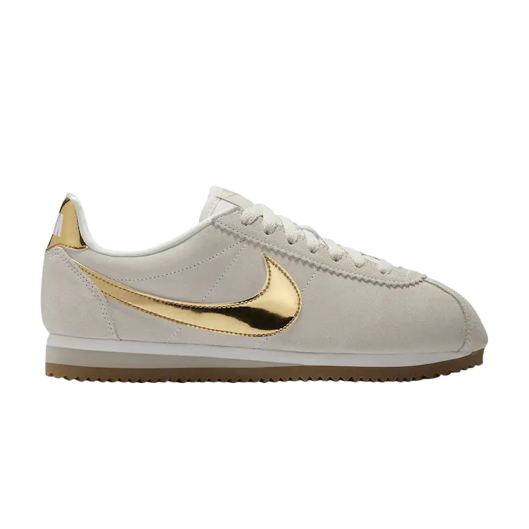 Кроссовки Nike Wmns Classic Cortez SE 'Metallic Gold', кремовый
