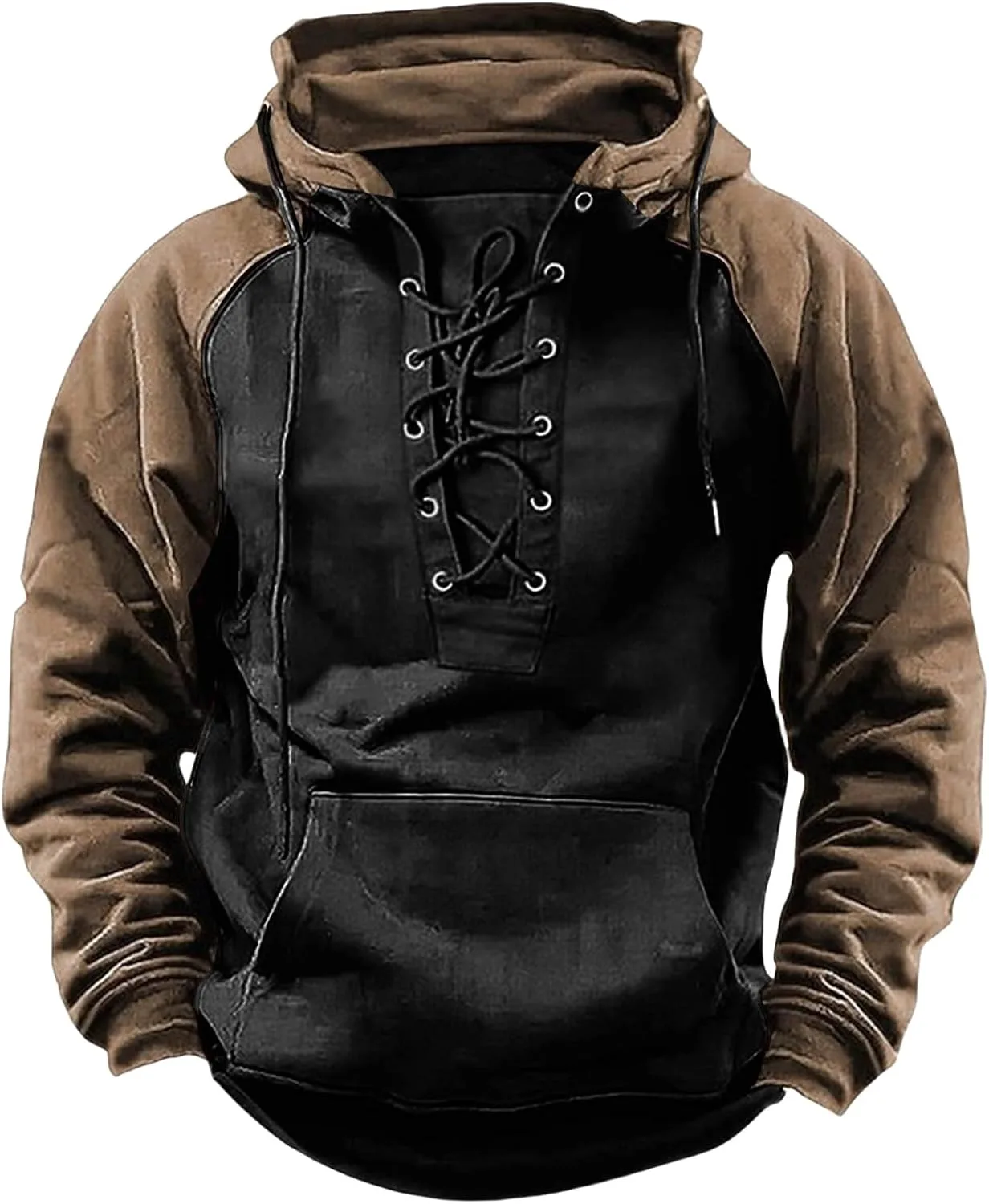 

Винтажный худи для мужчин Military Tactical с капюшоном и карманом-кенгуру Thatrich