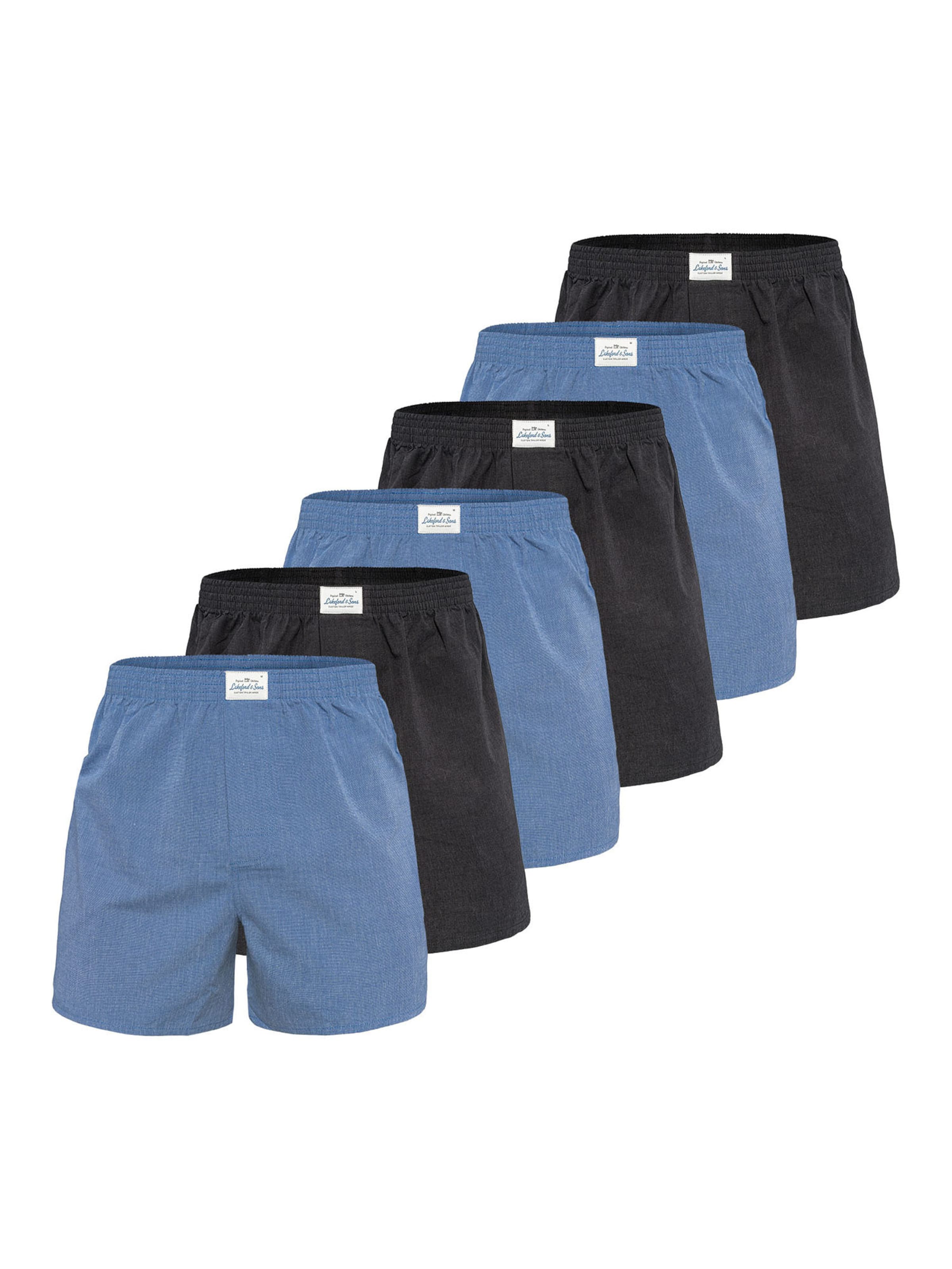 

Lakeford & Sons Боксеры 'American Boxershorts Herren 6-Pack' в классических дизайнах, синий, черный