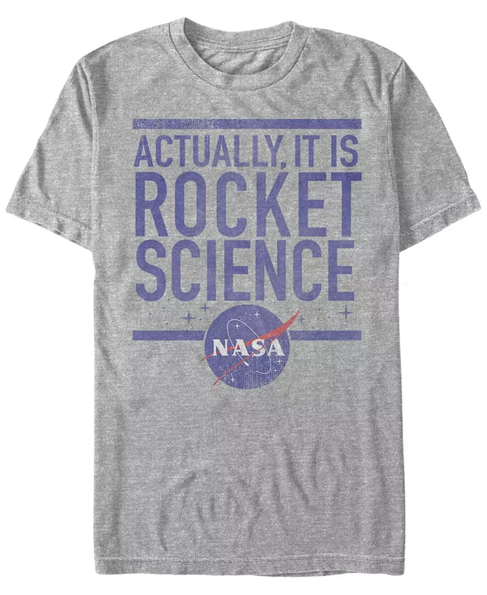 

Футболка мужская NASA с коротким рукавом "Actually It Is Rocket Science" Fifth Sun, серый