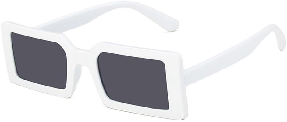 

Модные зеленые прямоугольные женские солнцезащитные очки с прозрачными линзами цвета океана, винтажные мужские солнцезащитные очки с защитой от УФ-излучения UV400 WNCKSQ, White Gray