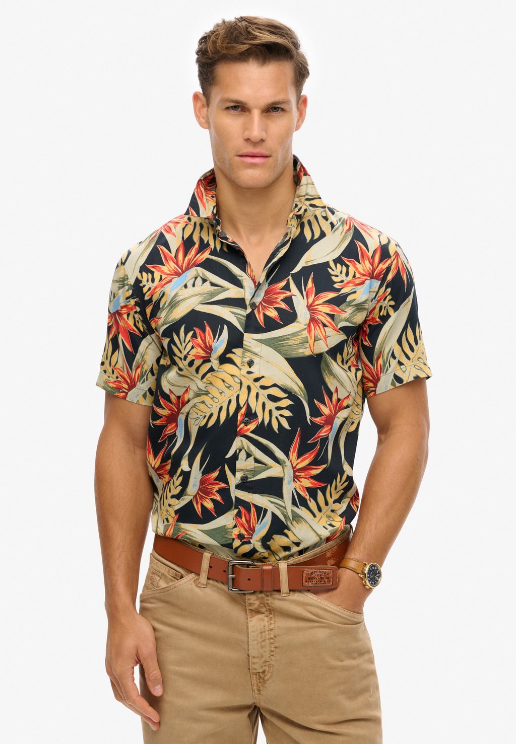 

Рубашка HAWAIIAN PRINTED Superdry, синий