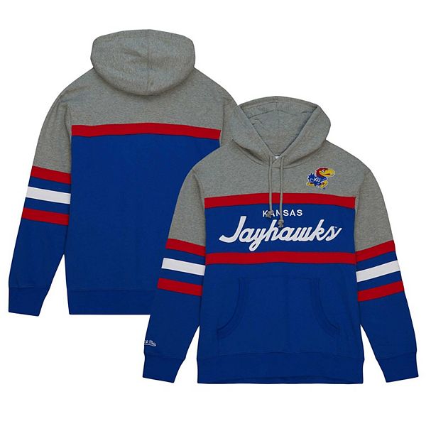 

Толстовка с капюшоном Men's Royal Kansas Jayhawks Head Coach Mitchell & Ness