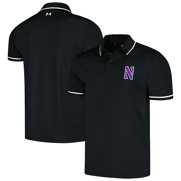 

Мужская черная футболка polo northwestern wildcats t2 tipped performance Under Armour