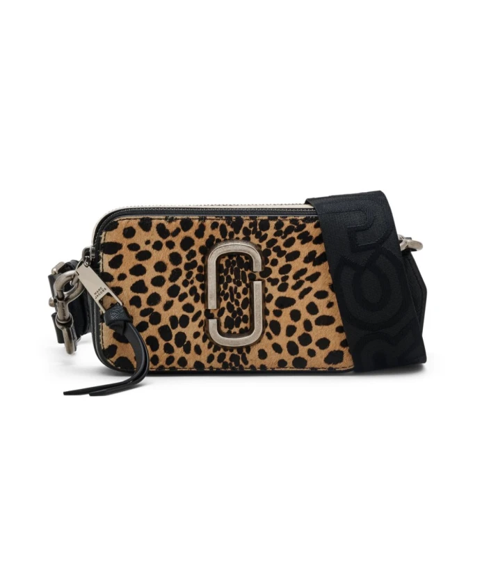 

Кожаная сумка через плечо с леопардовым принтом Marc Jacobs, коричневый