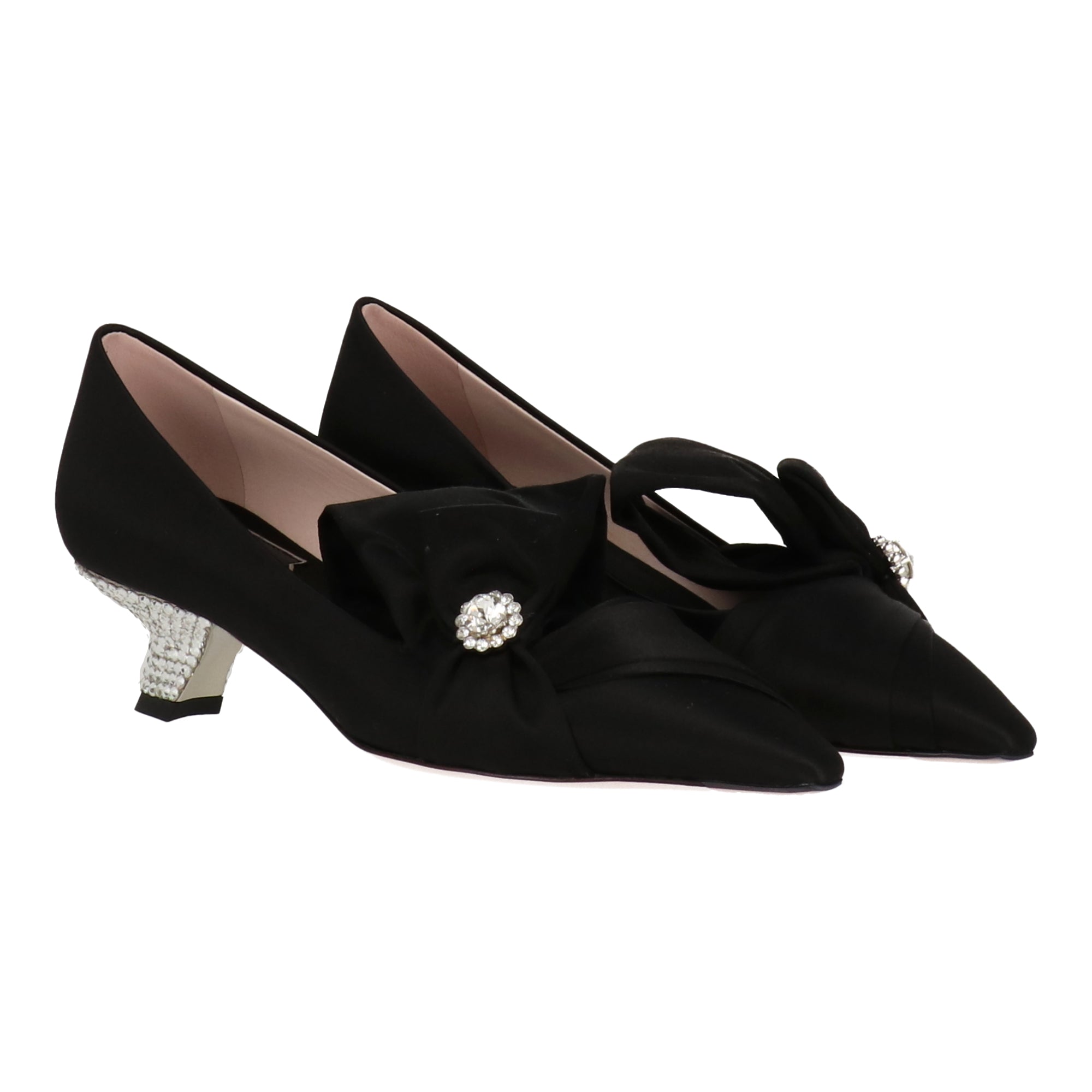 Женские черные туфли Roger Vivier на каблуке