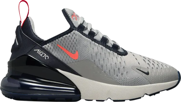 

Кроссовки Air Max 270 GS 'Light Smoke Grey Dark Obsidian', серый