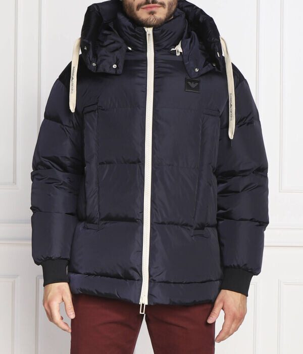 

Пуховик Emporio Armani Regular Fit, синий