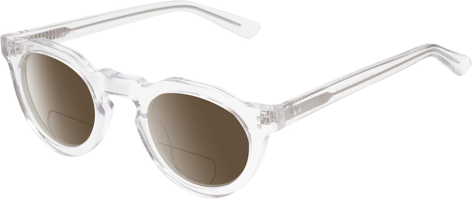 

Женские поляризованные бифокальные солнцезащитные очки Malayemys для чтения, с защитой от УФ-излучения, для спорта и вождения. Тонированные Reptile, Clear Crystal/Polarized Amber Brown