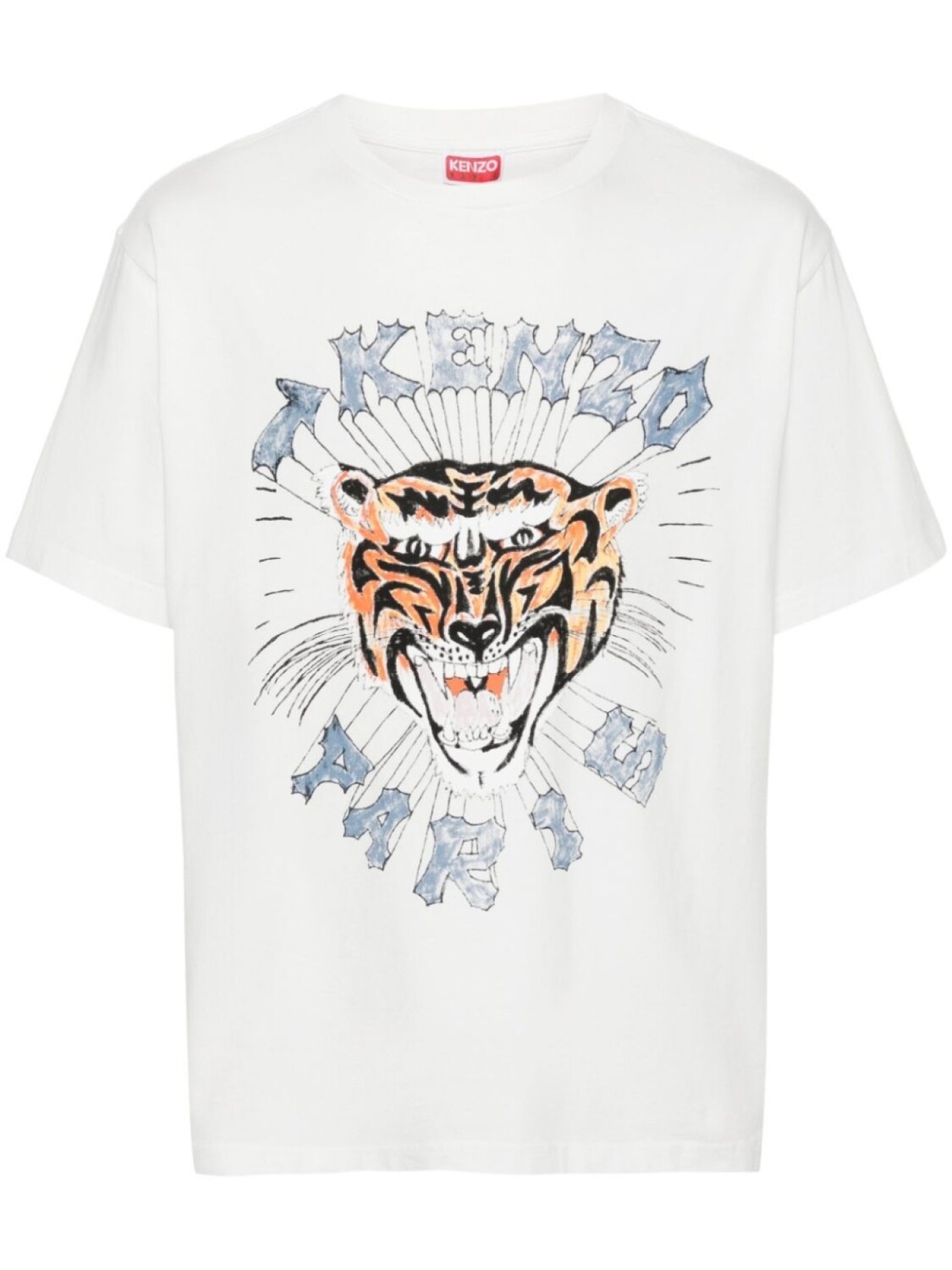 

Kenzo футболка с принтом Tiger, белый