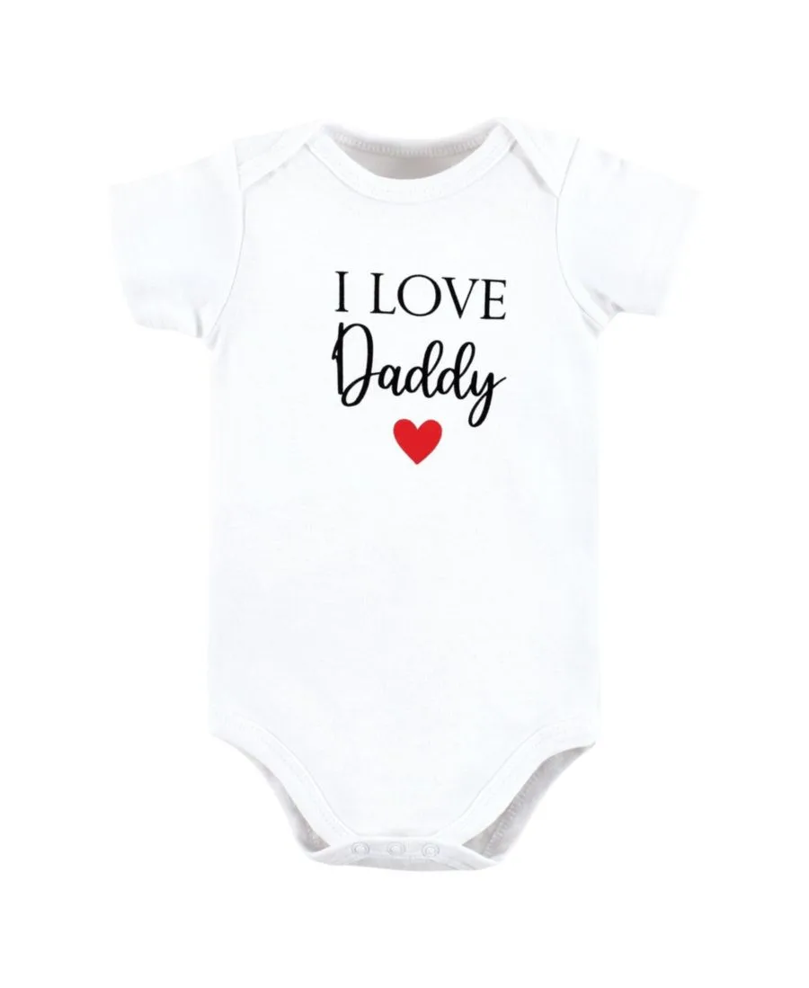 Комплект из 3 хлопковых боди Hudson Baby, girl daddy красный черный 3pk — фото 2