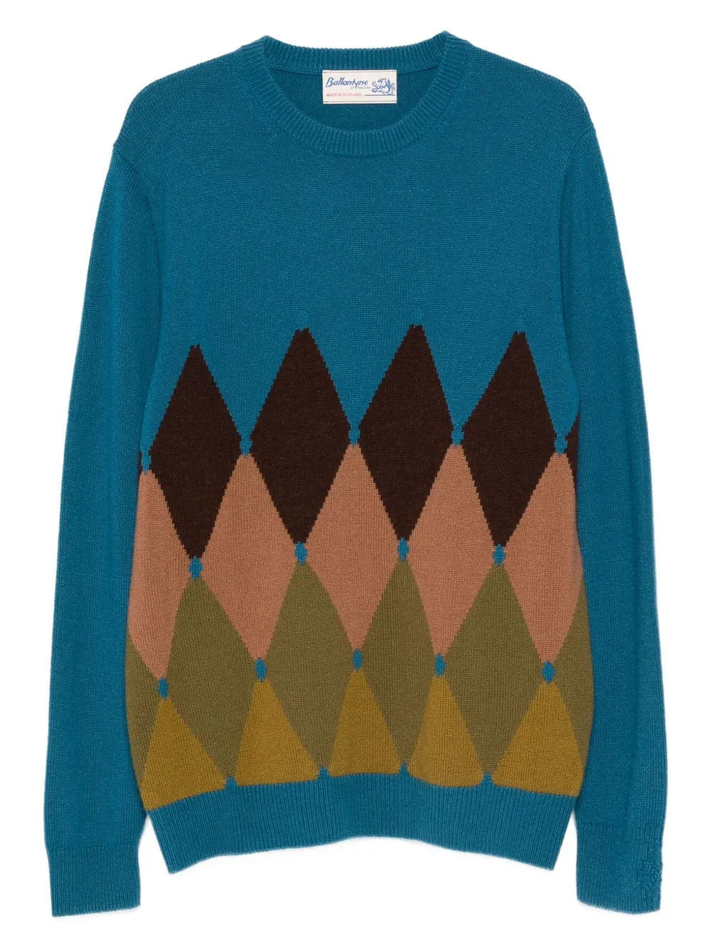 

Свитер с узором аргайл Ballantyne, синий