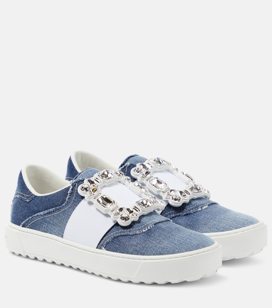 Джинсовые кеды с бахромой Very Vivier Roger Vivier, Baltic Chiaro