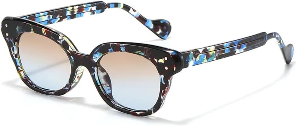 

Солнцезащитные очки с защитой UV400 | «Кошачий глаз», маленькая оправа | для женщин и мужчин, для занятий спортом на открытом воздухе и путешествий DSVIGF, Blueleopardteablue