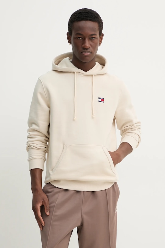 

Хлопковая толстовка Tommy Jeans, бежевый