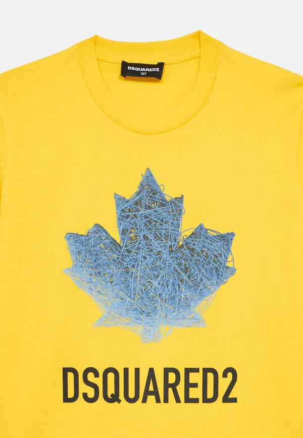 Футболка унисекс с принтом и свободным кроем Dsquared2, Vibrant Yellow — фото 3