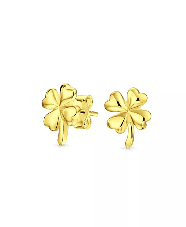 

Серьги-Гвоздики «Удача ирландского клевера» из серебра 925 пробы Bling Jewelry, gold