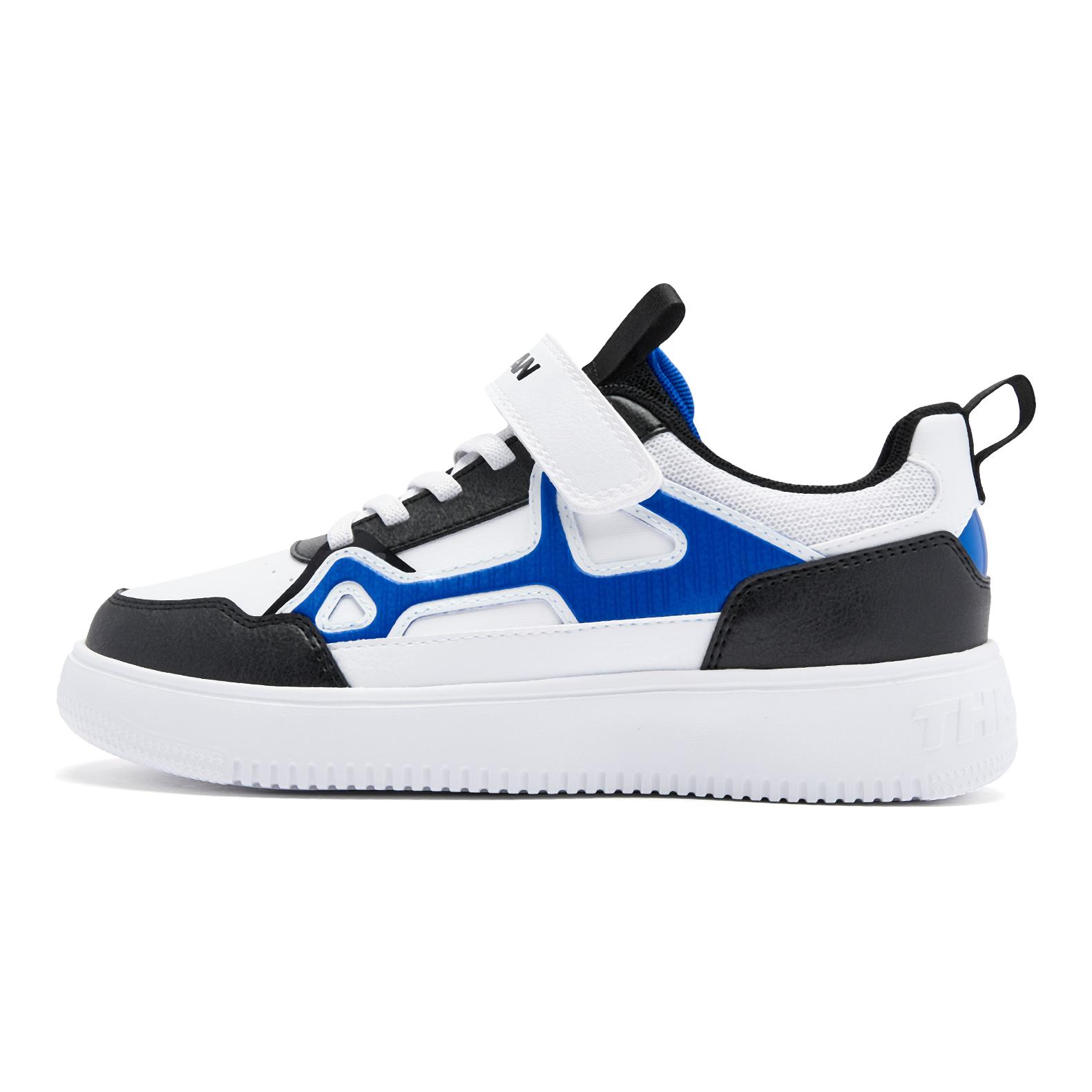 

Непромокаемые низкие детские скейтерские кроссовки Black Blue для подростков QIAODAN, черный/Waterfall синий