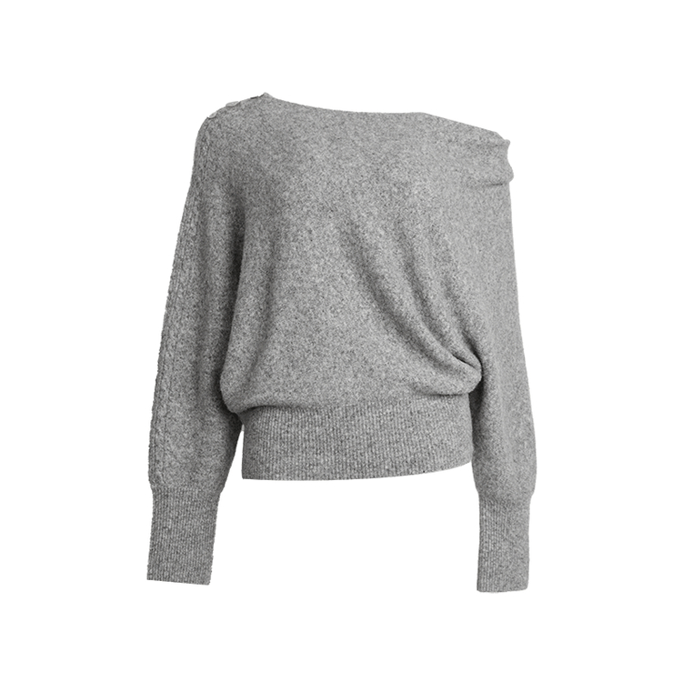 

Свитер женский с асимметричным воротником Moderate Others ELLE, medium серый