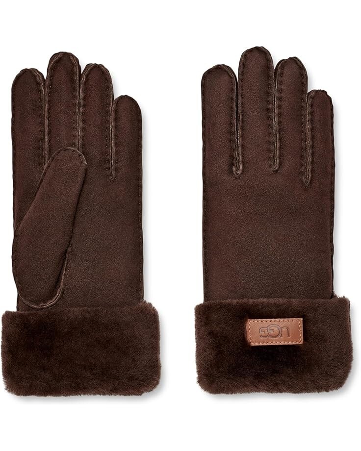 

Перчатки UGG Turn Cuff Water Resistant Sheepskin Gloves, цвет Burnt Cedar