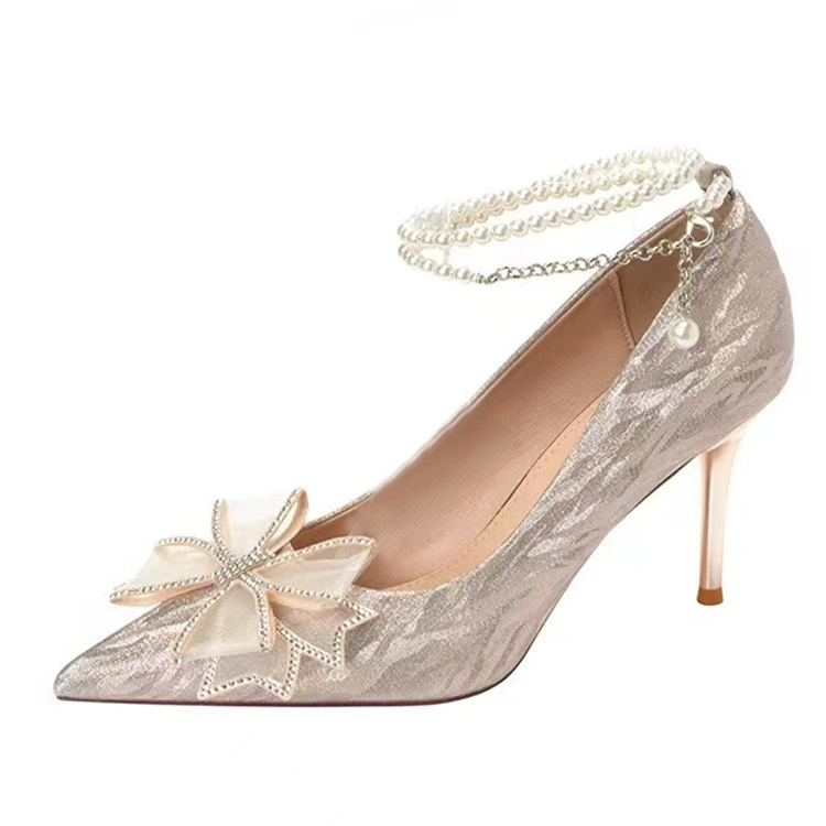 Be Good Slim Heel Туфли на шпильке Женские Подарочный набор, 6 см Шампань[Радужная облачная коробка]+Подарок — фото 4