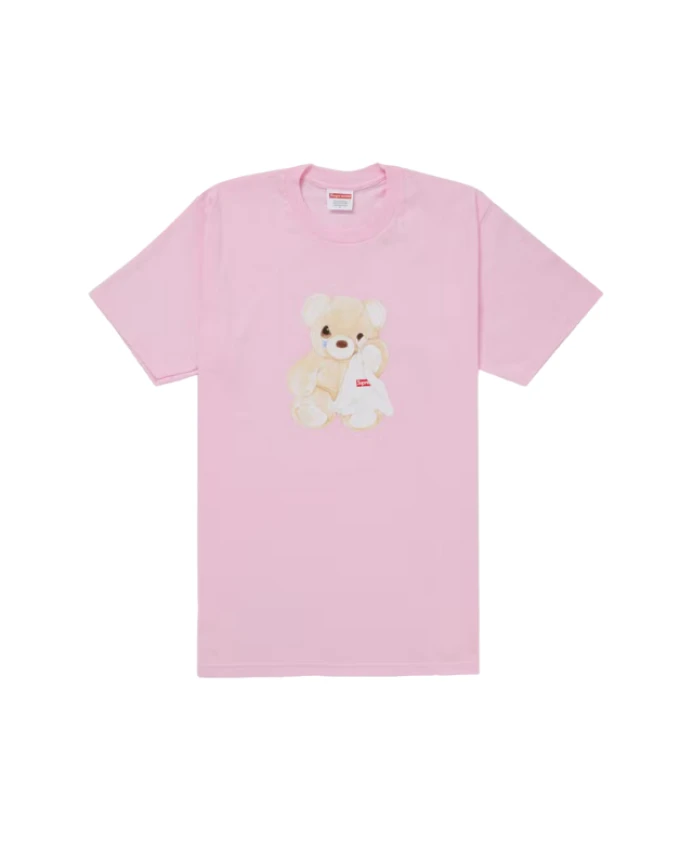

Футболка с изображением медведя Supreme, розовый