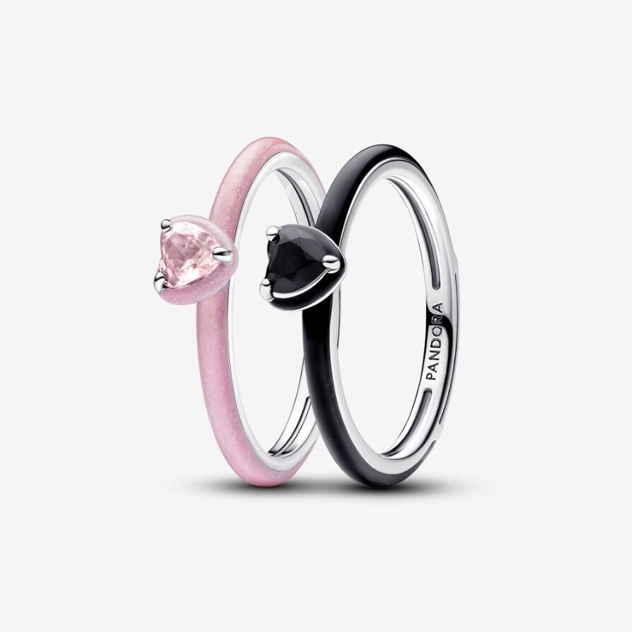 

Подарочный набор Pandora Chakra Hearts Ring Set, покрытие - золото