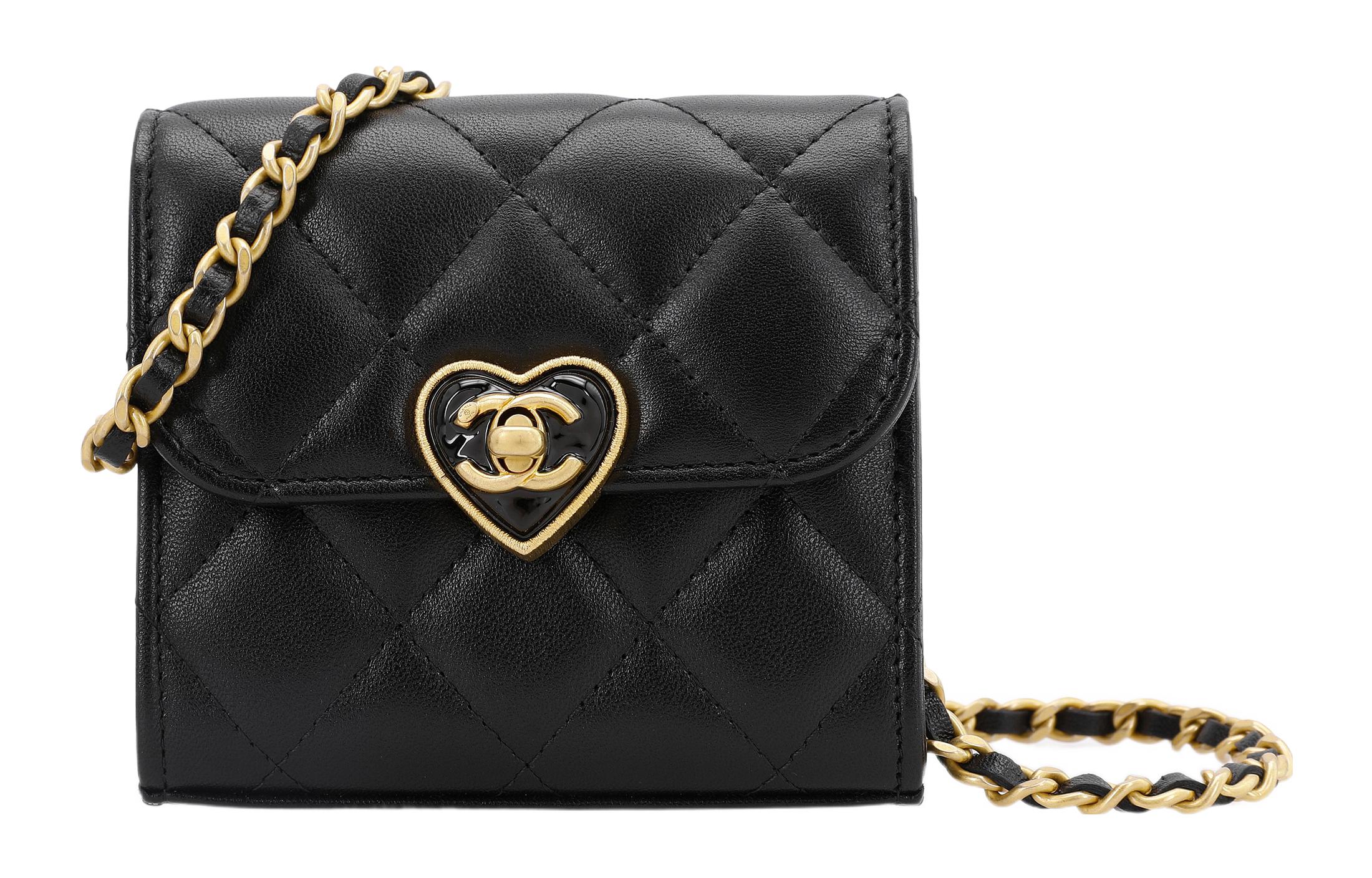 

CHANEL Женская черная кожаная сумка через плечо на одно плечо