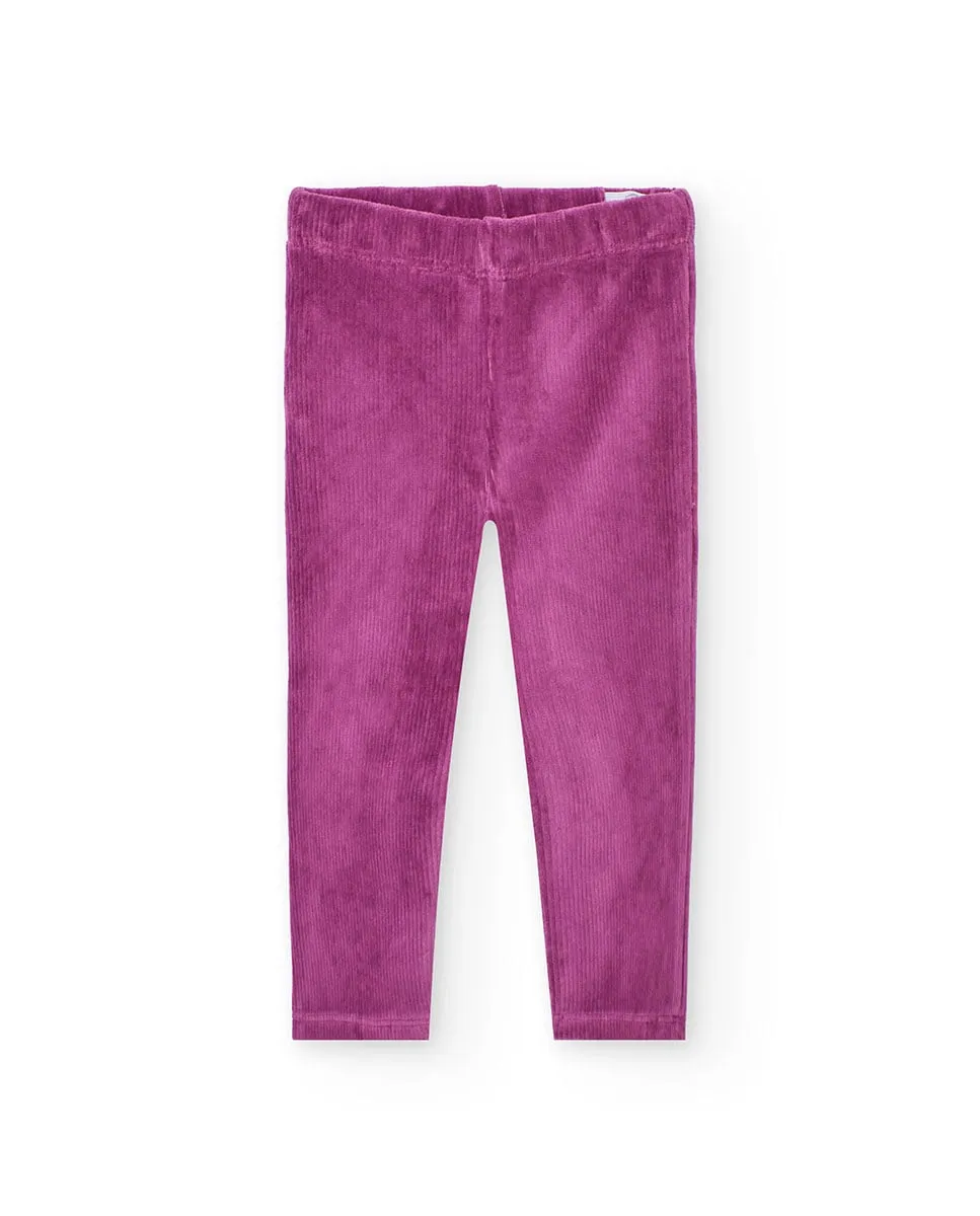 

Простые детские брюки из микровельвета Boboli, фиолетовый