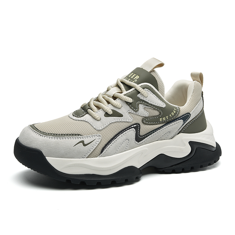 

JEEP SPIRIT Мужские низкие кеды повседневные — усовершенствованная сетка светло-песочные, цвет Upgraded Mesh-Light Sandy