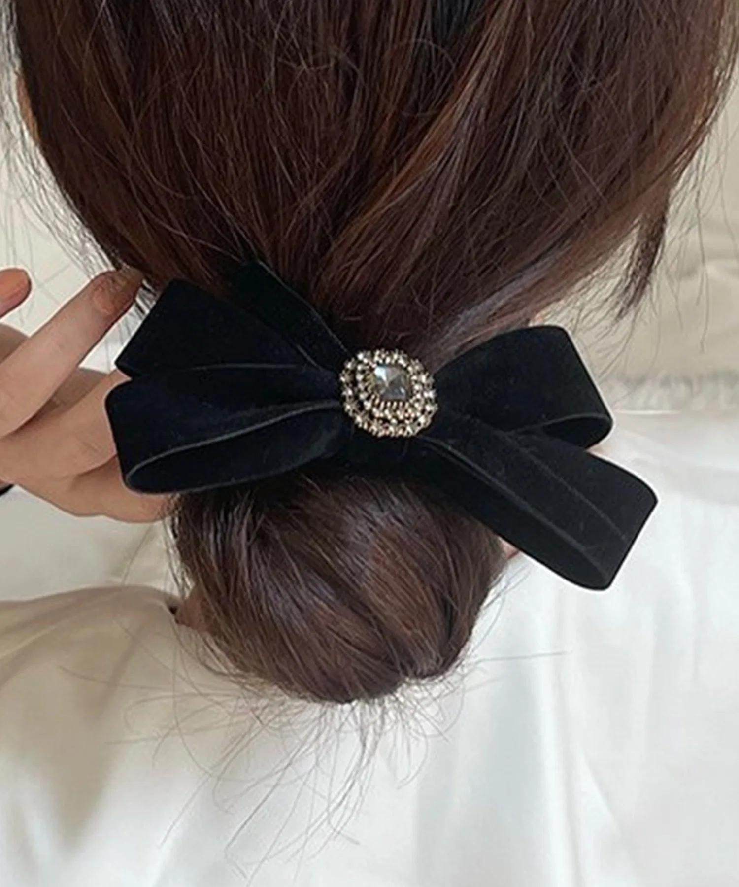 Набор из 2 заколок-резинок с брошью Lace Ladies, чёрный — фото 2