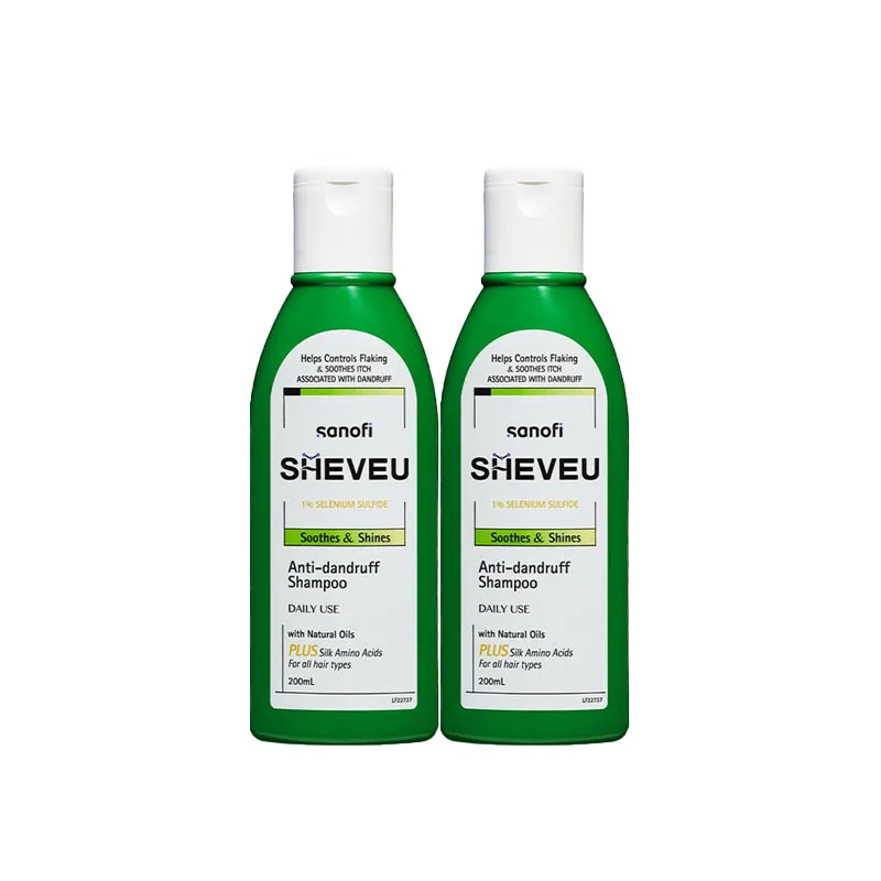 Набор шампуня и кондиционера Elsun Upgraded Amino Acid для лечения перхоти SHEVEU, Amino Acids Repairing Green Bottle 375ml*2 — фото 2