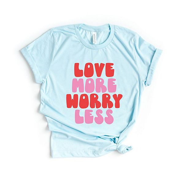 

Футболка с принтом Love more worry less Simply Sage Market, Ice Blue, Зеленый, Футболка с принтом Love more worry less Simply Sage Market, Ice Blue