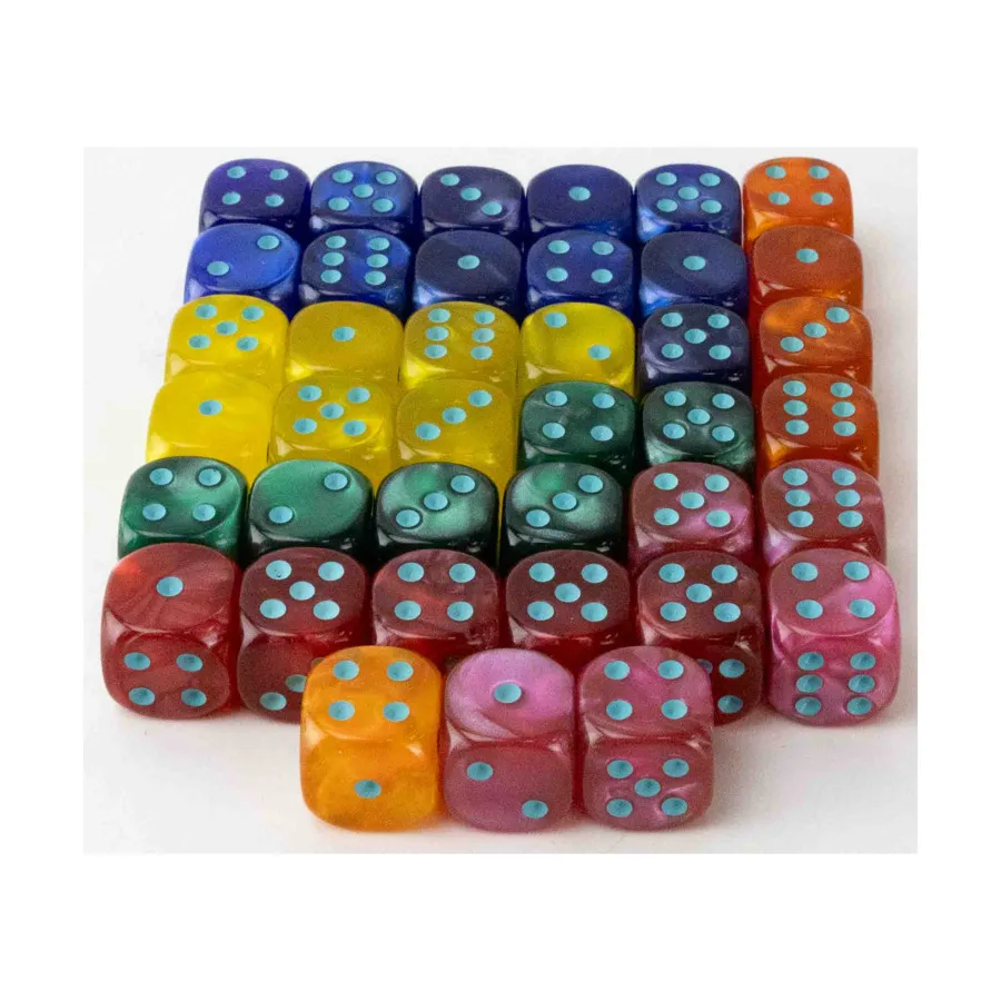 

d6 16мм - Ассорти (39), Dice - Satin (Crystal Caste)