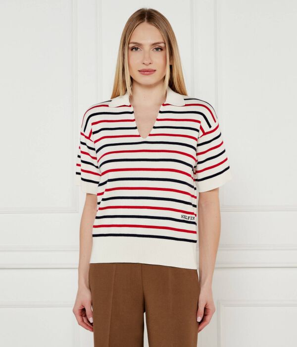 

Рубашка поло Loose fit Tommy Hilfiger, экрю