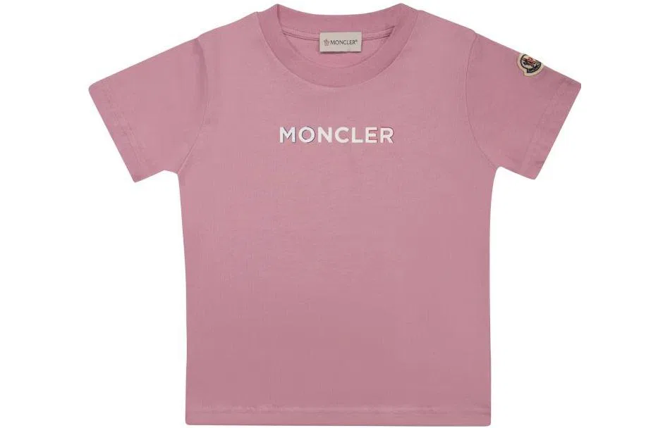 Детская футболка с круглым вырезом Moncler, Pink