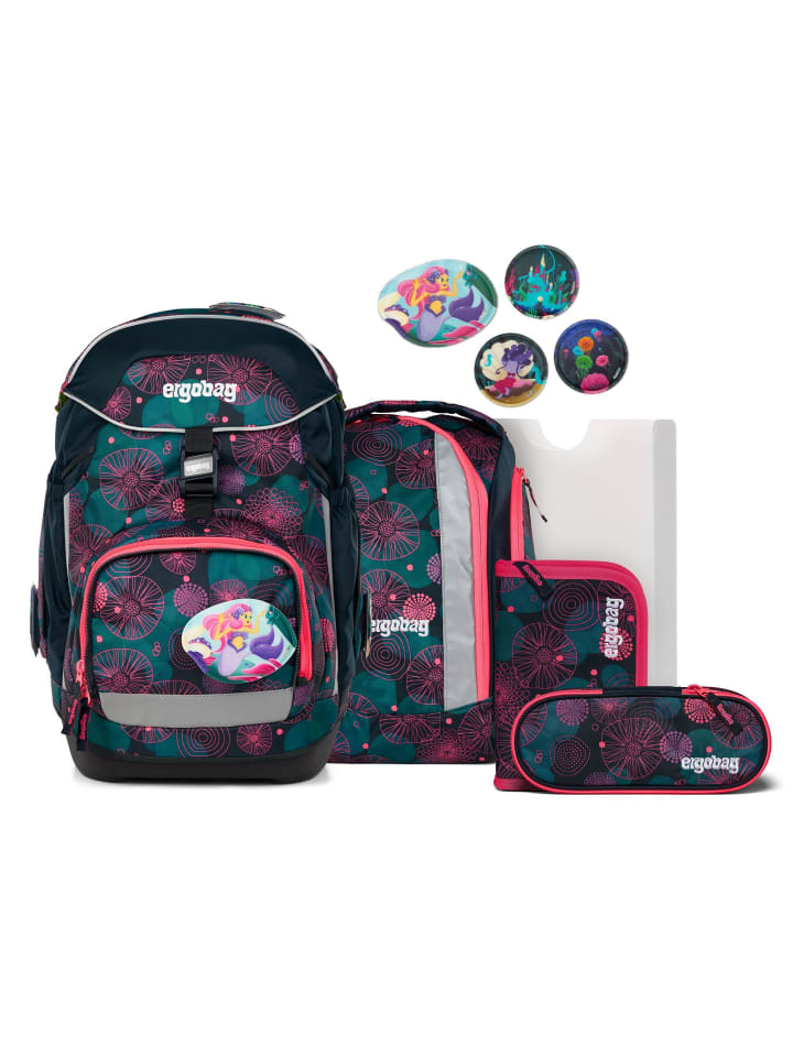 

Ergobag Набор школьных сумок, 6 предметов, включая сумку на липучках, в цвете «Коралловый медведь»