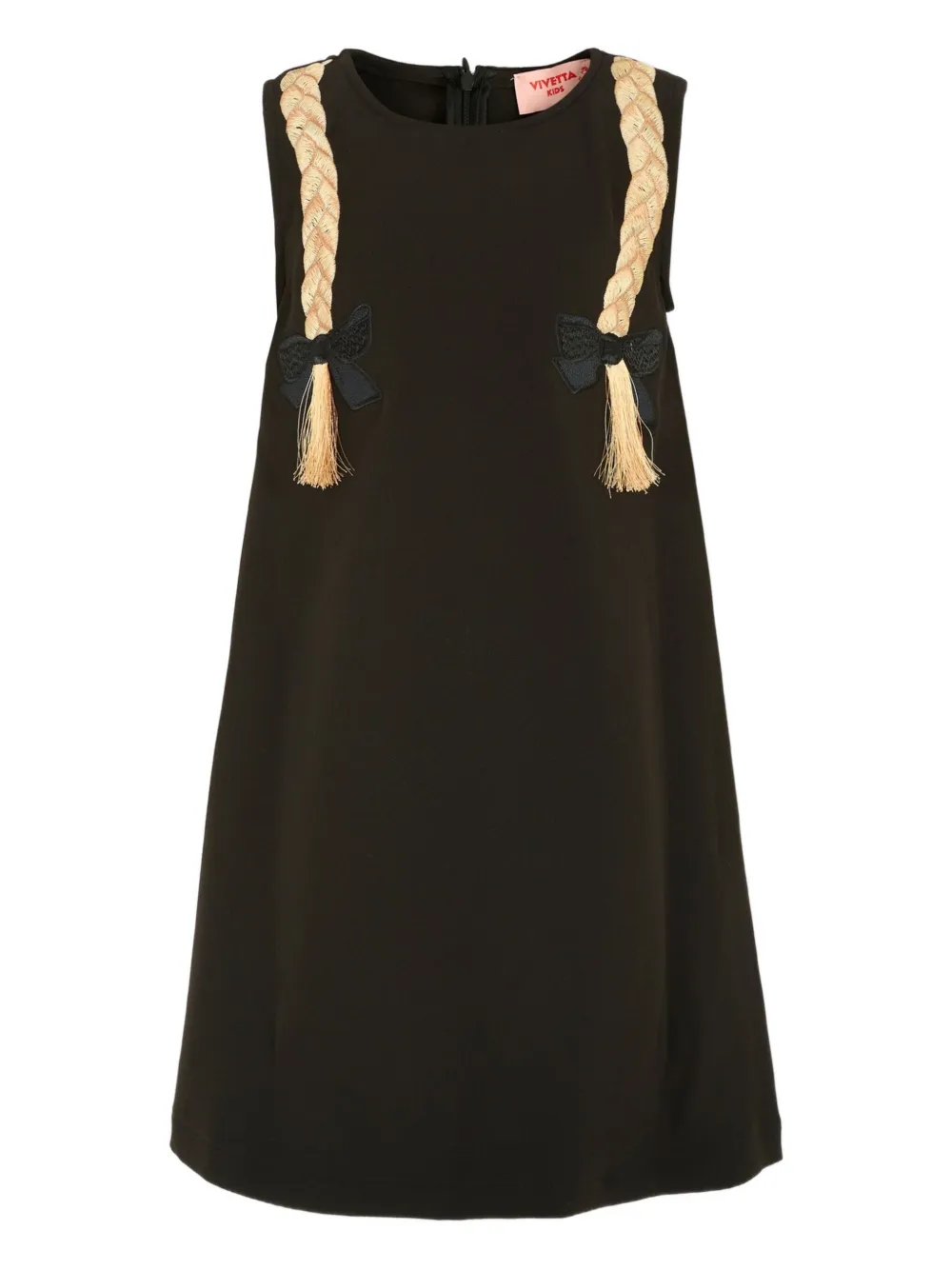 

Платье миди с косичкой и бантом Vivetta, черный